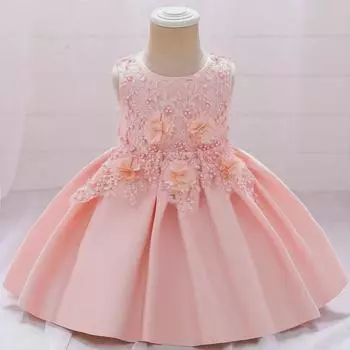 Платье принцессы на день рождения и для девочек из атласного кружева 120cm