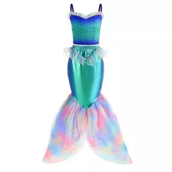 Платье принцессы-русалки Платье-русалка 100 светло-синий