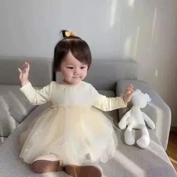 Платье принцессы с блестками и сеткой на талии для девочек Dream 100