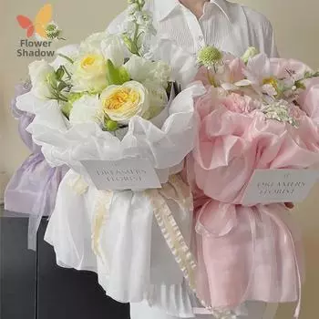Платье принцессы с цветочным букетом из высококачественной эластичной пряжи и элегантной цветочной упаковкой