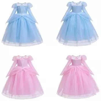 Платье принцессы с длинными рукавами для девочек осень/зима 2025 года - костюм на Хэллоуин 100 cm