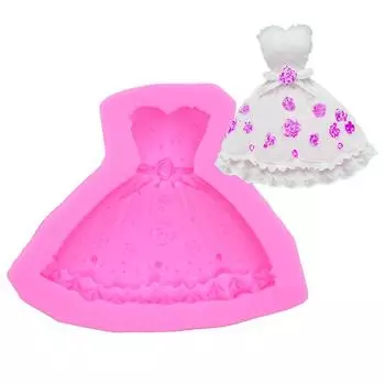 Платье принцессы, силиконовая форма для помадки, инструмент для украшения торта, конфет, шоколада, вечеринки
