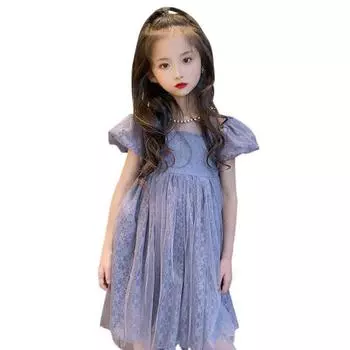 Платье принцессы в сетку с пышными рукавами, милые и милые девушки 100