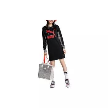 Платье Puma с логотипом и капюшоном с длинным рукавом Женское платье 598686-01 XS