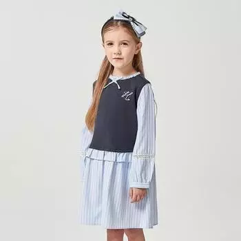 Платье-рубашка Hazzys Kids с несколькими слоями Hts12na56m Bu Blue/120