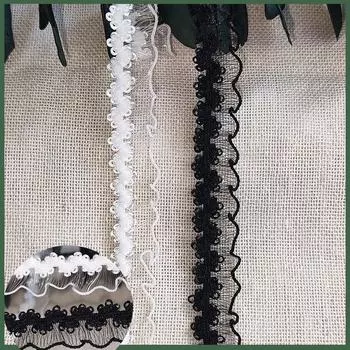 Платье ручной работы в стиле Лолиты из эластичного нейлонового кружева с декором на декольте 1.3 светло-синий