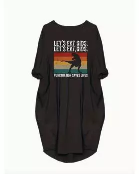 Платье с буквенным принтом больших размеров, повседневное весеннее платье с круглым вырезом с длинными рукавами, женская одежда больших размеров 1XL чёрный