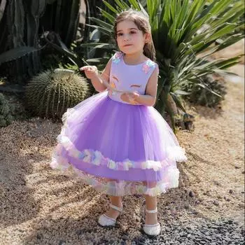 Платье с цветочной вышивкой для косплея, детское платье с хвостом русалки для девочек, свадебное платье принцессы для платья, детское платье с пайетками 70 белый