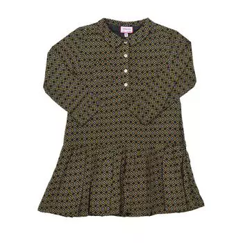 Платье с длинными рукавами и воротником-рубашкой 17I01112 девочка 4/5 AOS разноцветный