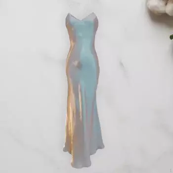 Платье с драпировкой и подтяжками для женщин, юбка-рыбий хвост, свадьба S