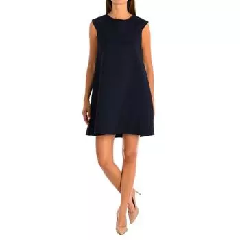 Платье с короткими расклешенными рукавами и круглым вырезом 9064 для женщин