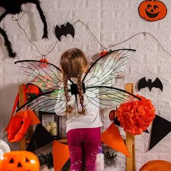 Платье с крыльями феи, сверкающие прозрачные крылья, платье с крыльями бабочки, платье для взрослых, крылья феи, фестиваль, вечеринка, косплей