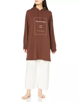 Платье с квадратным логотипом и капюшоном PWCO214261 BRW F [Gelato Pique] женское коричневый