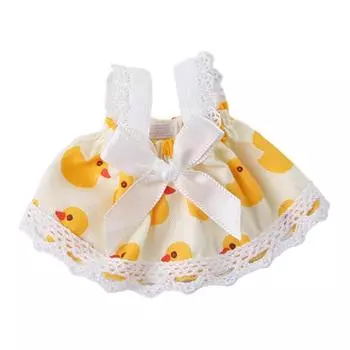 Платье с принтом для питомца, кружевная отделка, платье-жилет, летнее платье с бантом, одежда для питомца для хомяка, морской свинки, выходное платье, наряд жёлтый