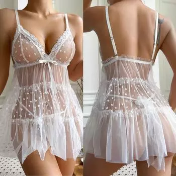 Платье с разрезом, кружевное сексуальное женское белье, прозрачная женская юбка на подтяжках, эротическое нижнее белье, платья для ночного клуба L