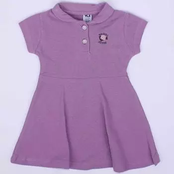 Платье с вышивкой сиреневого цвета для девочки