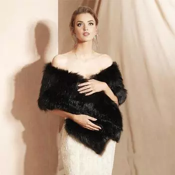 Платье шаль мягкий текстурированный плюшевый теплый шарф вечернее платье ципао белый плюшевый осенне-зимний шаль накидка белый