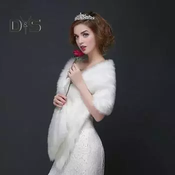 Платье шаль мягкий текстурированный плюшевый теплый шарф вечернее платье ципао белый плюшевый осенне-зимний шаль накидка белый