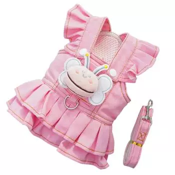 Платье-шлейка для маленьких собак с регулируемым дизайном, из дышащей ткани, юбка на подтяжках для комфортной прогулки с питомцем S