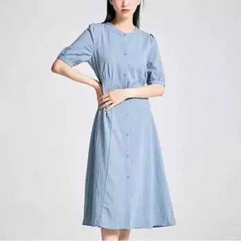 Платье Spao с круглым вырезом и пуговицами Spowb38w13 T IVORY/85