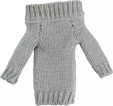 Платье-свитер с открытыми плечами figma Styles M06837 [серый] серый