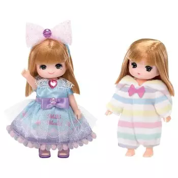 Платье TAKARA TOMY Licca-chan LW-21 Miki-chan Maki-chan Dress Set Dreamy Dress & Pijamas Dress-up Play Toy Ages 3+