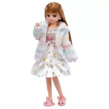 Платье Takara Tomy Licca-chan LW-06, пушистая комнатная одежда, игровая игрушка для детей от 3 лет и старше
