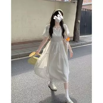 Платье Tea Rest Beauty с закрытыми рукавами и талией S абрикосовый