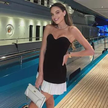 Платье-труба из европейского и американского бархата с вышивкой сверху - Женская мода Small чёрный