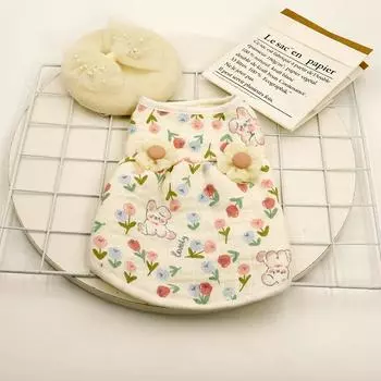 Платье-тюльпан для питомца, осенне-зимняя пижама, одежда для кошек, милая одежда для собак с цветочным принтом, одежда для щенков, одежда для маленьких собак XS