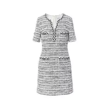 Платье в классическом стиле из твида того же источника Blacknin Yin WAF/ Anne Dress White (Label: Tessigodi)(Part of In Stock) S