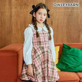 Платье в клетку Олива Эйприл, розовое Pink/140