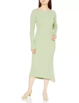 Платье в рубчик 16WNO231026 LIME 0 [Стиль/] Женское