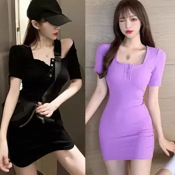 Платье в стиле ретро Хепберн с женским праздничным воротником и сексуальной сумкой на бедрах L