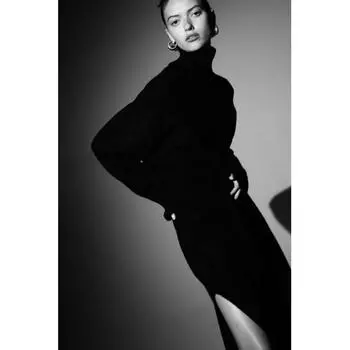 Платье-водолазка HM Knit Black