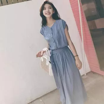 Платье женское весна-лето Нишевое платье длиной до колена S жёлтый