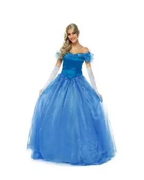 Платье Золушки для женщин Disney Princess Хэллоуин Золушка Косплей Костюм Золушки Взрослый Костюм Косплей Кампания Девушка Маскировка Костюм синий