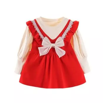 Платья для девочек, детская одежда, корейская версия, платье принцессы с длинными рукавами 2XL