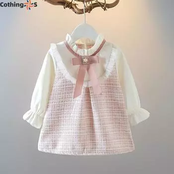 Платья для девочек Платья для маленьких принцесс Осень 80