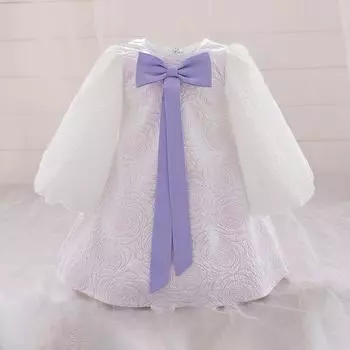 Платья для маленьких девочек, розовое праздничное платье принцессы с бантом для малышей для девочек, одежда для крещения новорожденных на первый день рождения, свадебное пышное платье 70CM зелёный