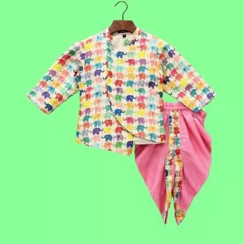 Платья для вечеринок для малышей и мальчиков, курта, платья принца с принтом 1-2 YEARS