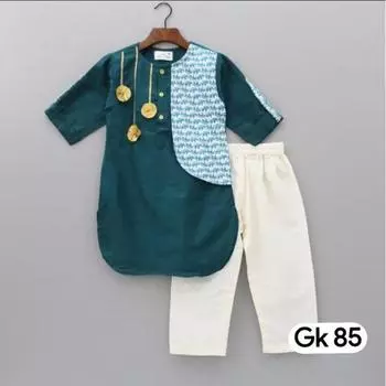 Платья для вечеринок для малышей и мальчиков, курта, платья принца с принтом 1-2 YEARS