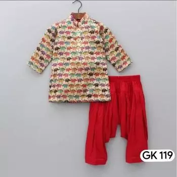 Платья для вечеринок для малышей и мальчиков, курта, платья принца с принтом 1-2 YEARS