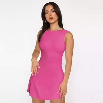 Платья для женщин Летние облегающие платья без рукавов для вечеринок Клубные облегающие платья Vestidos Verano Moda S розовый