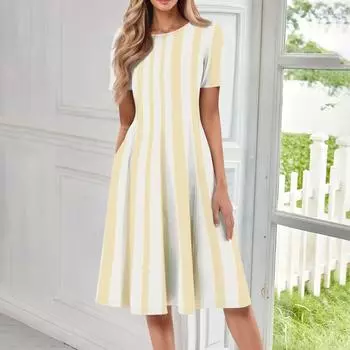 Платья для женщин, летние, повседневные, на пуговицах, с V-образным вырезом, с коротким рукавом, для работы, платья XXL бежевый