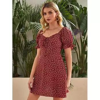 Платья для женщин || Западные платья для женщин || Платье для женщин || Платья XS малиновый