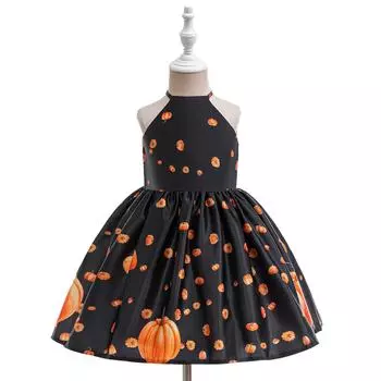 Платья на Хэллоуин, платье для девочек-цветочниц, платье для крещения малышей, платье на первый день рождения, одежда для маленьких девочек, костюм принцессы для свадебной вечеринки, детский костюм 70 чёрный
