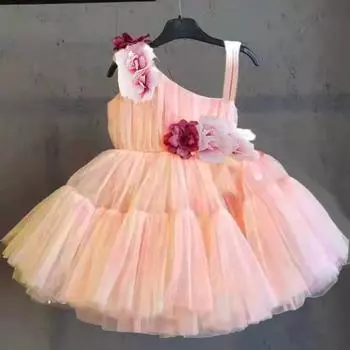 Платья на первый день рождения для маленьких девочек, розовое платье принцессы с цветочным принтом и бантом, выпускное платье, свадебные платья для девочек на свадьбу 1-3 года 6-9M зелёный