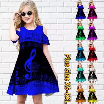 Платья с цветочным принтом для девочек, детское праздничное платье с открытыми плечами для девочек, платье принцессы, платье с короткими рукавами для девочек старше 4 лет 80 синий