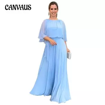 Платья с талией и темпераментом Длинные весенние и летние женские платья S синий